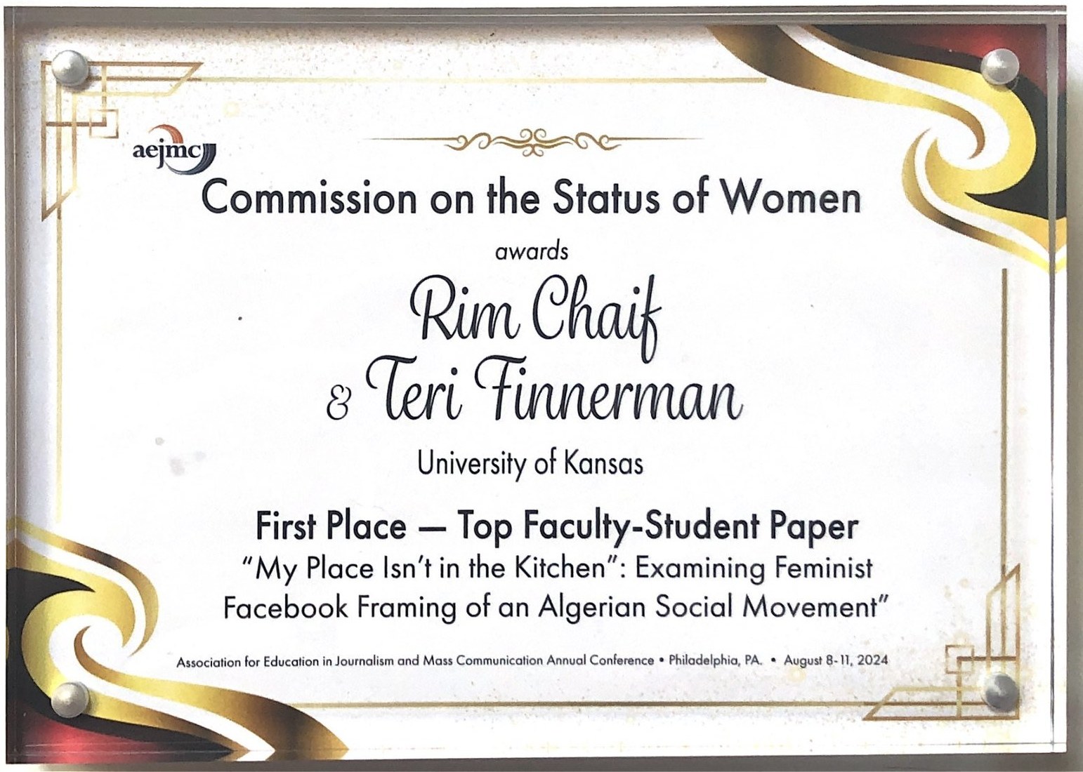 AEJMC First Place