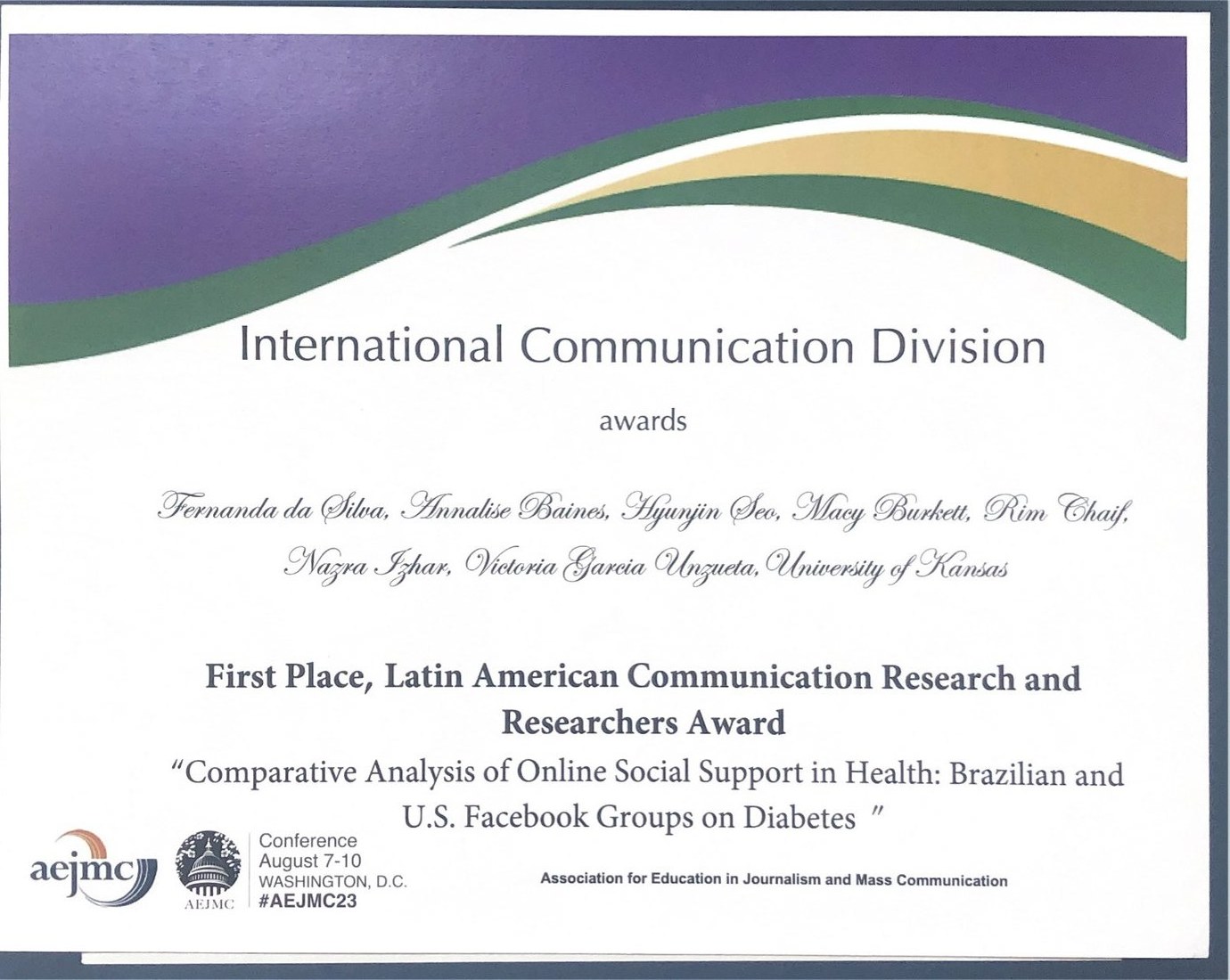 Latin American Communication award