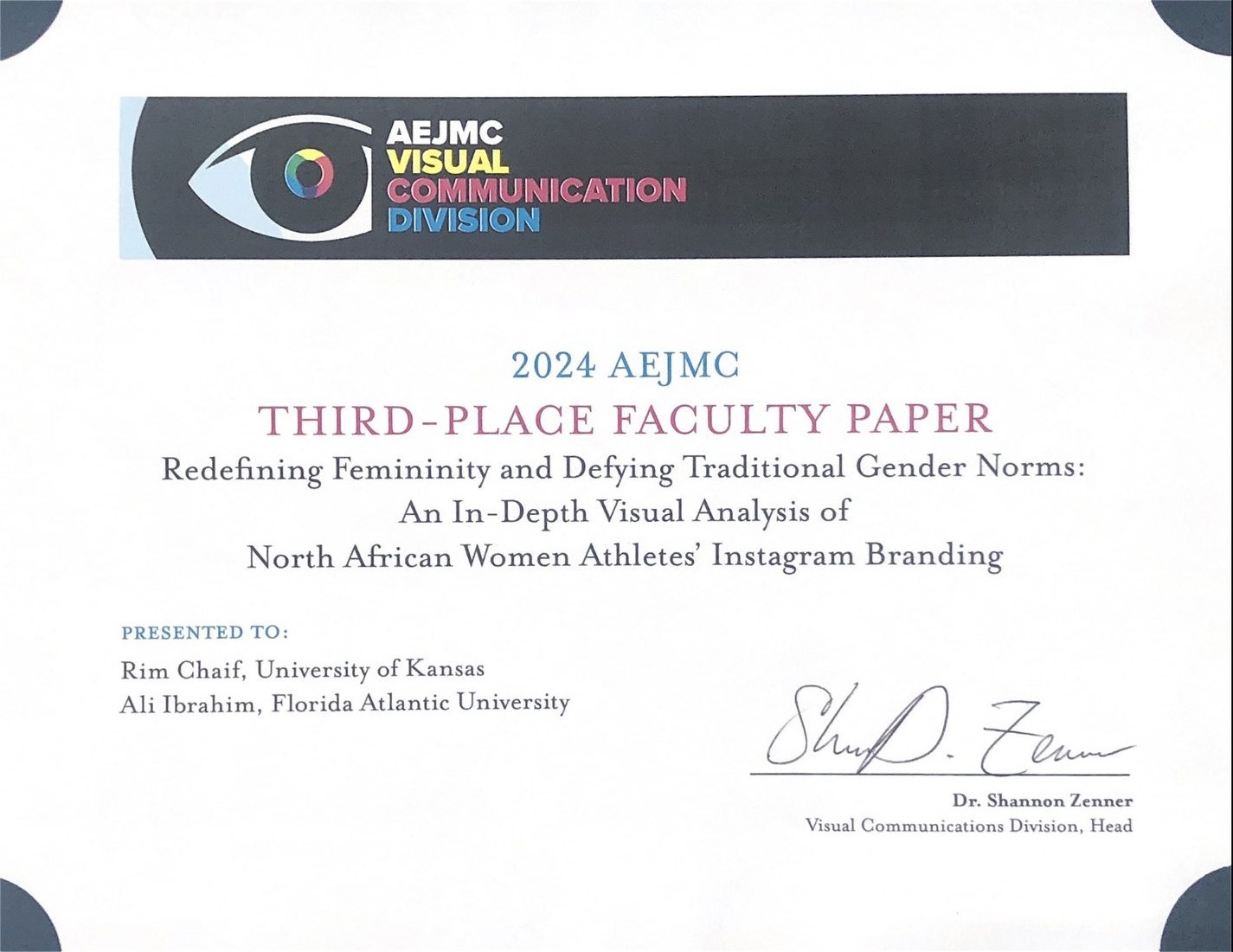 Visual Communication award
